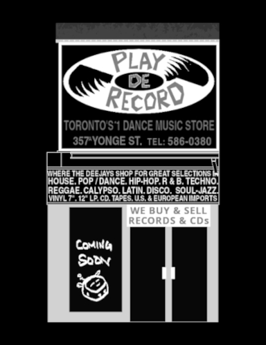 storefront of record shop